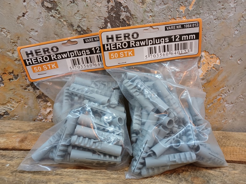 HERO Rawplugs 12 mm 29 stk